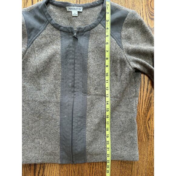 Pendleton Women’s Wool Zip Jacket Blazer Gray Coat Small Classic Workwear - Picture 5 of 9